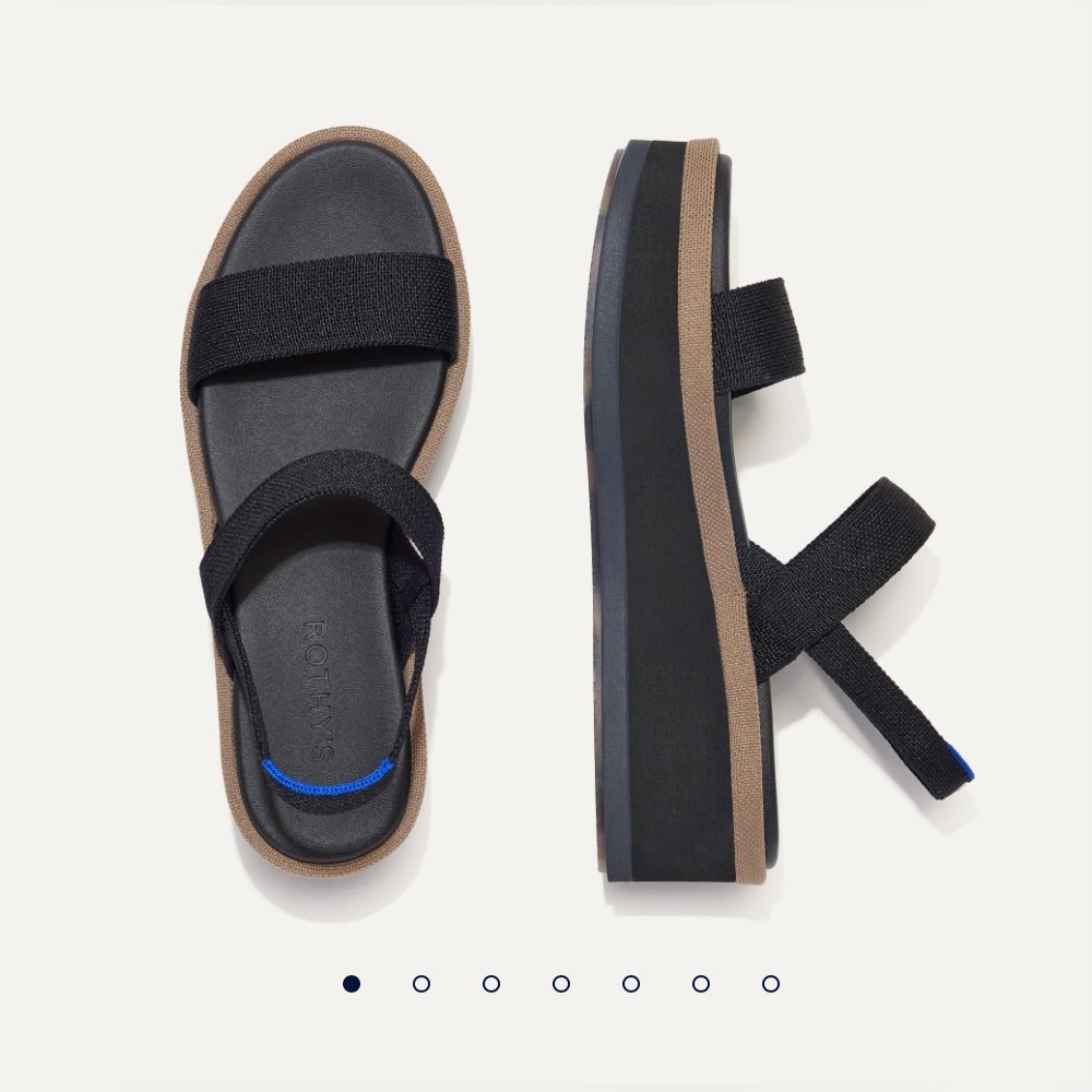 Rothy’s Lightweight Wedge Sandal - Pepper - NIB
